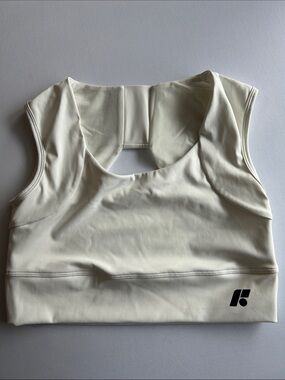 Ivory Sculpted Sport Camisole with Scoop Neck